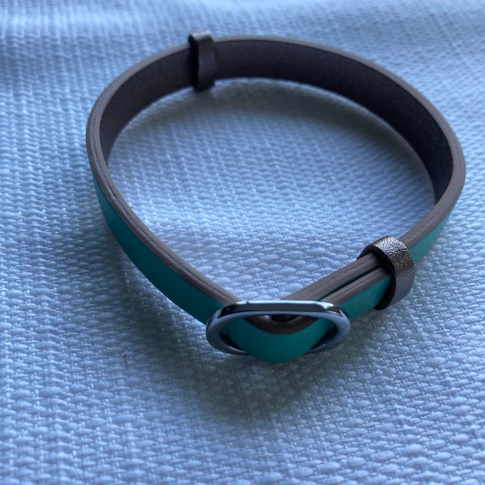 Stella & Dot Keep Single Leather Band Mint